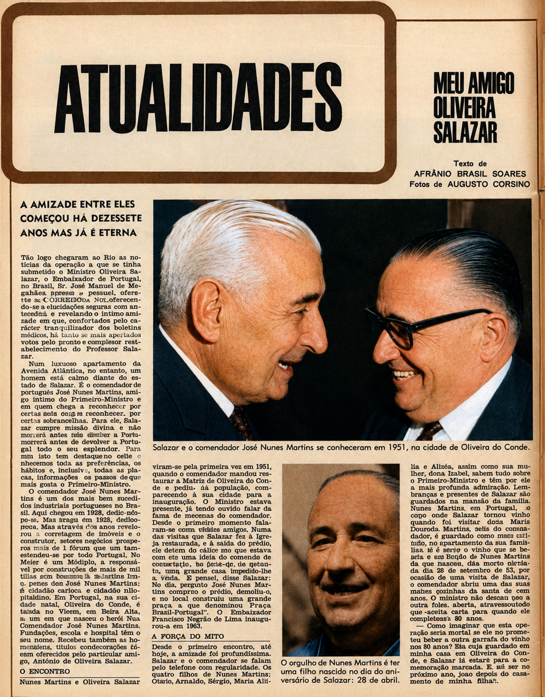 Comendador e Salazar — Revista O Cruzeiro, 1968